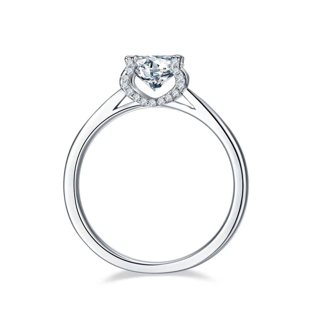 Star Guardian - A Wedding Ring Set With 1-carat Top-quality Moissanite S925 Silver And Platinum-plated Diamond. The Ring Can Be Inspected With A Diamond Pen