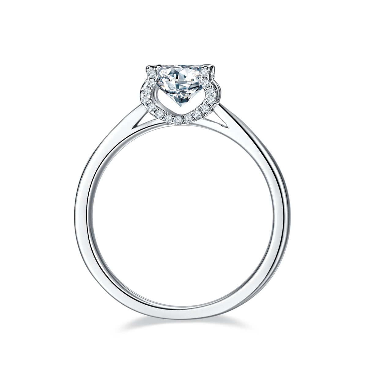 Star Guardian - A Wedding Ring Set With 1-carat Top-quality Moissanite S925 Silver And Platinum-plated Diamond. The Ring Can Be Inspected With A Diamond Pen