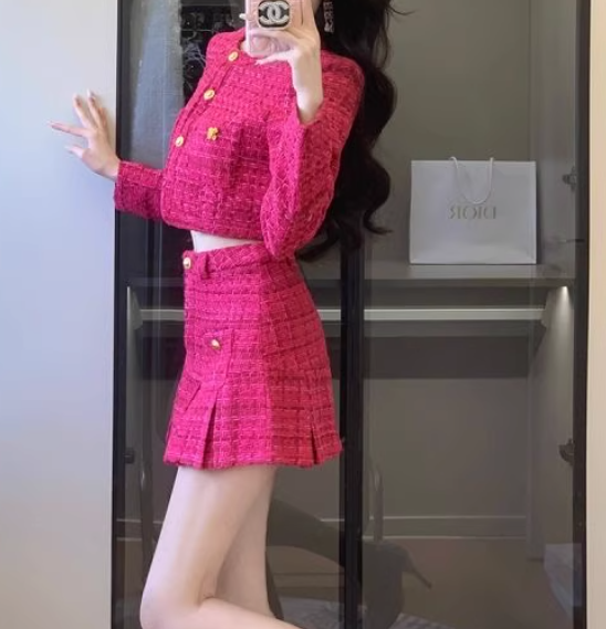 Suit Socialite Slimming Short Top Coat High Waist