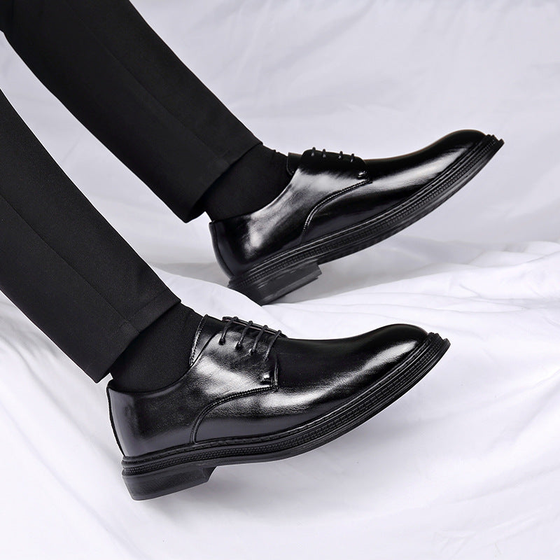 Leather Shoes Autumn And Winter Dress Wedding Groom Lace-up