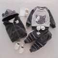 Boys Baby Thickening Three-piece Set
