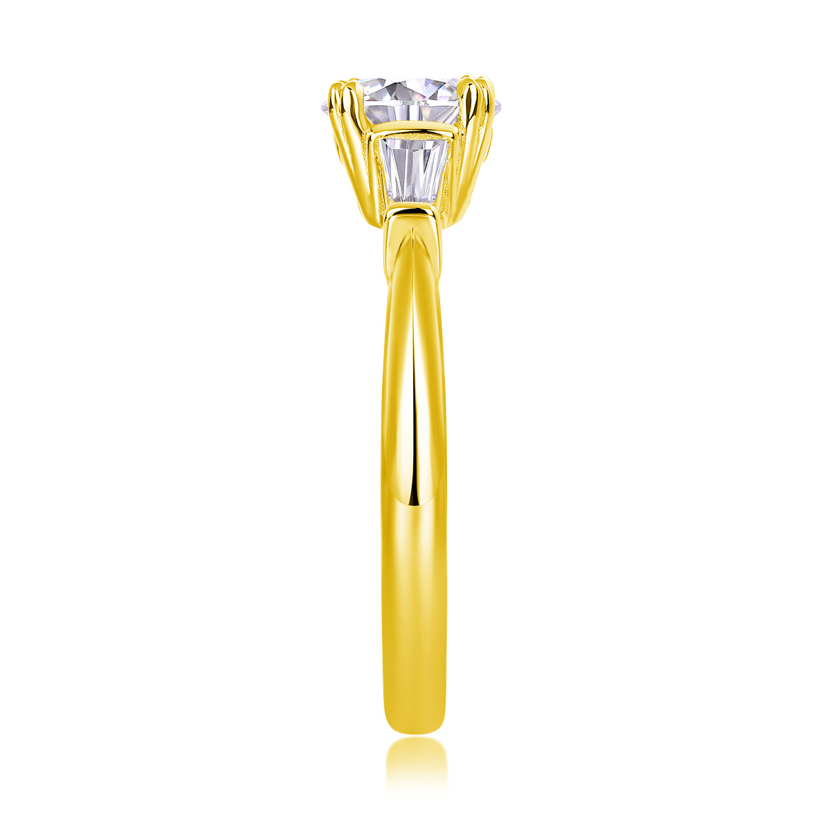 GODDNESS- Set With Top-quality Moissanite S925, Silver And Platinum-plated Diamond Wedding Ring. The Ring Can Be Tested With A Diamond Pen In Yellow Gold And Rose Gold