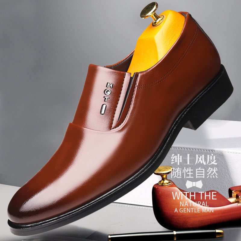 Invisible Increase Men's Shoes 6cm Pointed Toe Business Suits Men's Leather Shoes