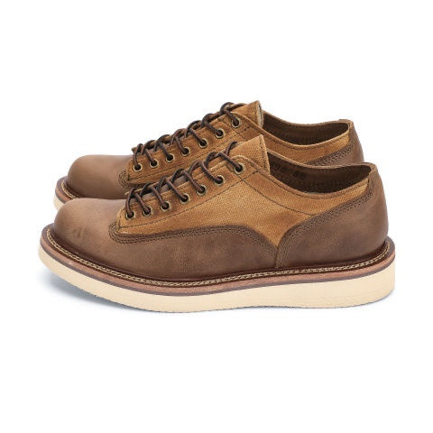 Retro Casual Low-top Thick-soled Breathable All-match Stitching Leather Shoes