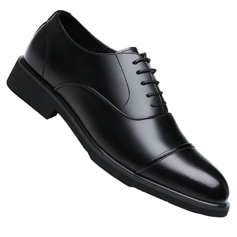 Leather Shoes Men's Height Increasing Insole Pointed Toe Wedding Shoes