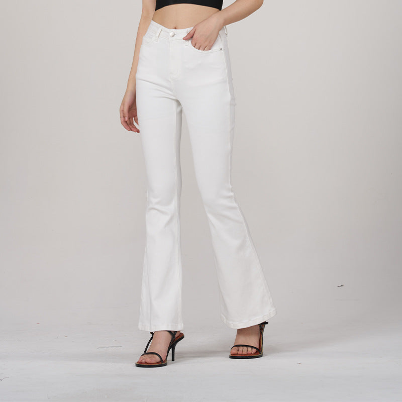 Women’s White High Waist Slim Fit