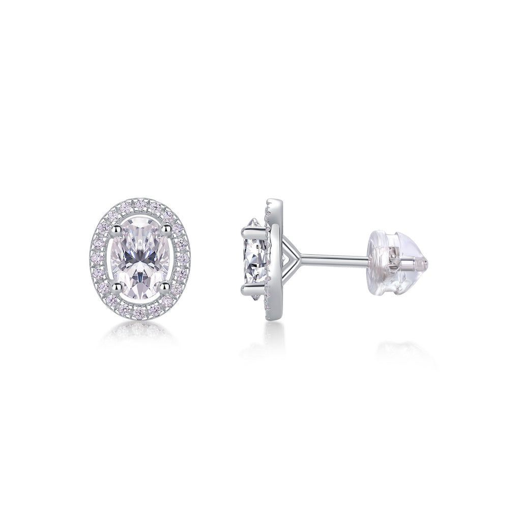 Phantom Night Realm - Earrings Set With Top-quality Moissanite S925, Silver And Platinum-plated Stud Earrings, A Fashionable And Trendy Accessory That Can Be Tested With A Diamond Pen