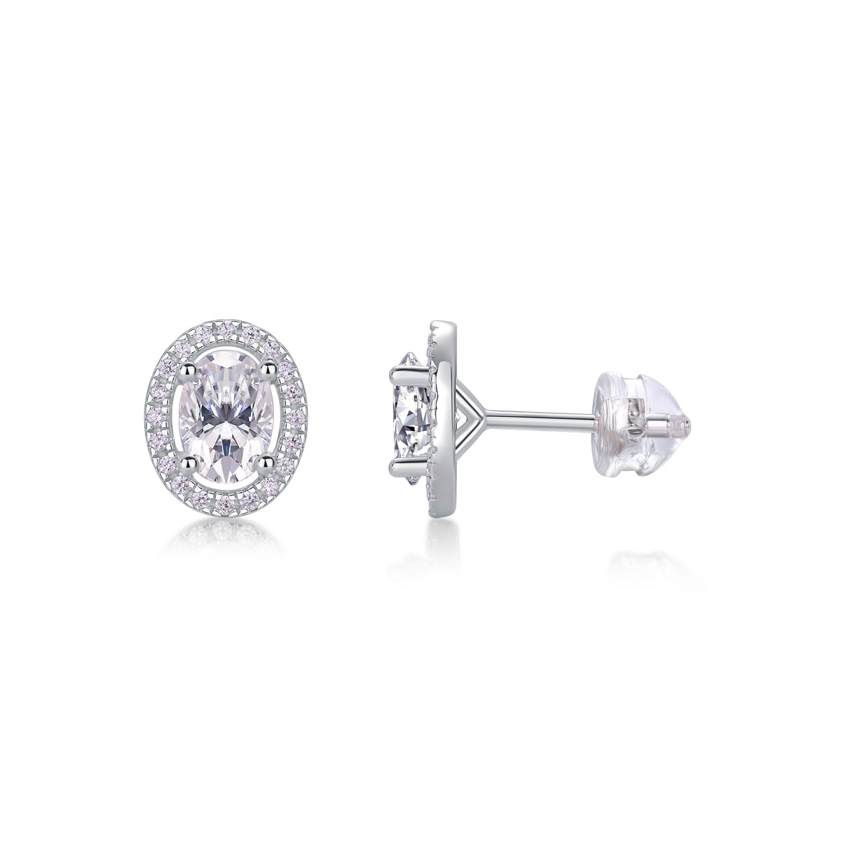 Phantom Night Realm - Earrings Set With Top-quality Moissanite S925, Silver And Platinum-plated Stud Earrings, A Fashionable And Trendy Accessory That Can Be Tested With A Diamond Pen