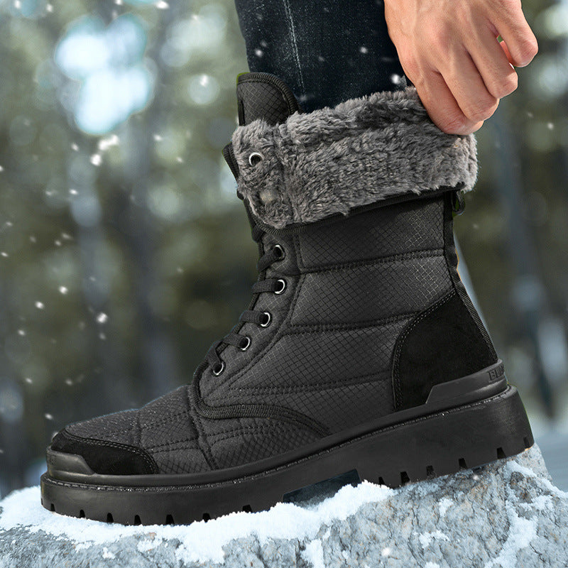 Cotton High Top Boots