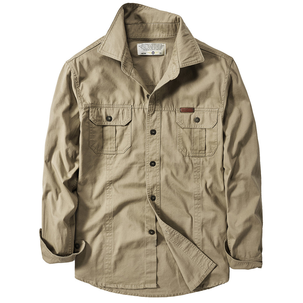 Large Size Loose Overalls Long Sleeve Shirt