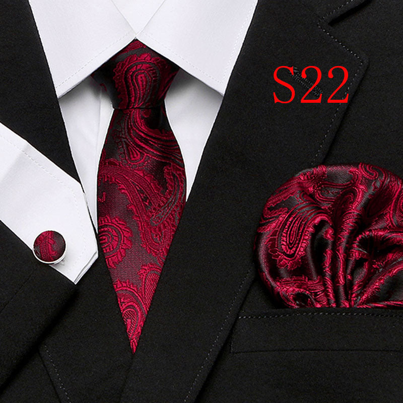 Paisley Series European And American Fashion Tie Three-piece Suit