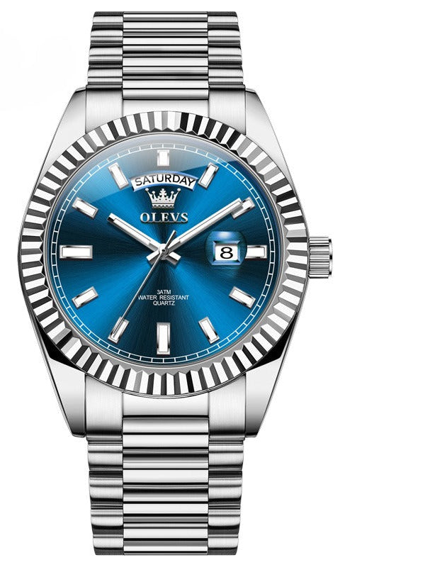 Waterproof Business Steel Belt Wrist Watch