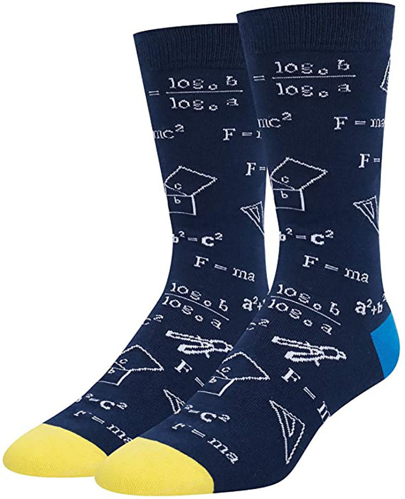 Colorful Math Printed Men's Socks