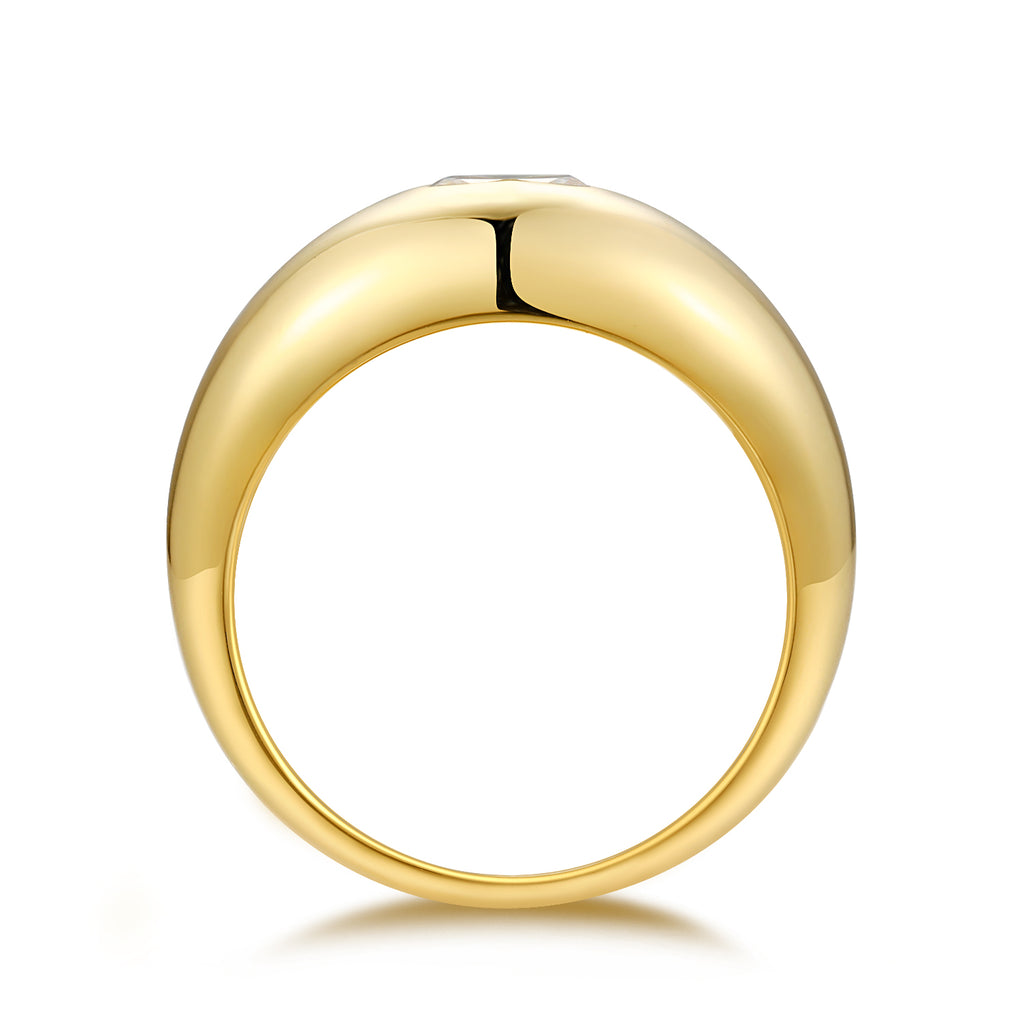 Moonfall - A Luxurious And Fashionable Light Luxury Jewelry Silver Ring Set With Top-quality Moissanite, S925 Silver Plated Platinum