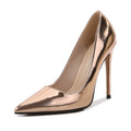 12cm French Style Small Heel Shoes Plus Size Pointed Toe Night