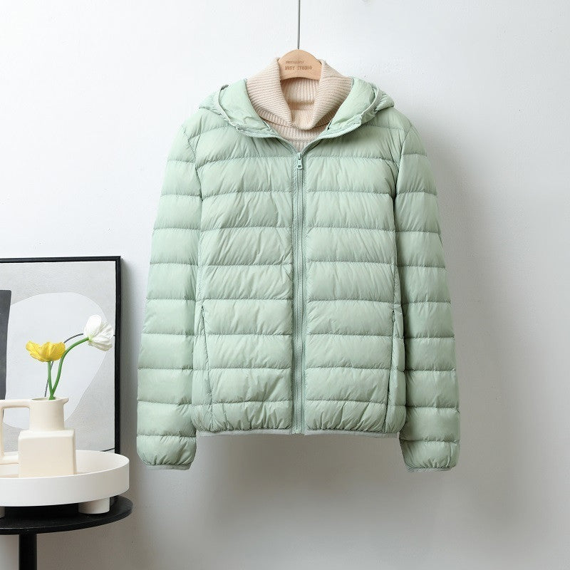 Jacket  Short Stand Collar Hooded