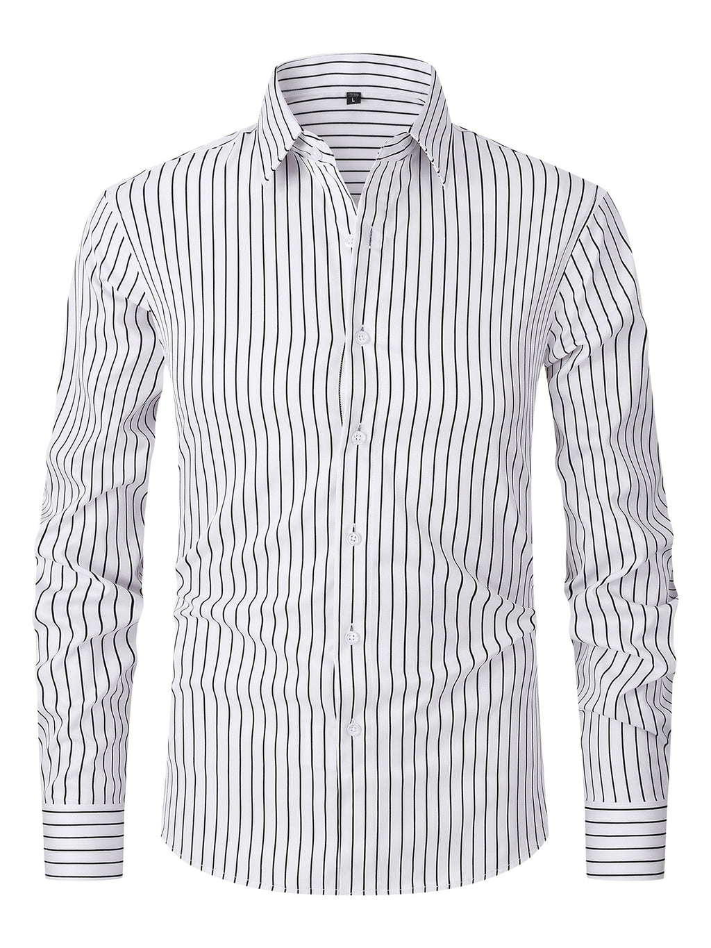Men's Striped Ice Silk Long Sleeve Shirt