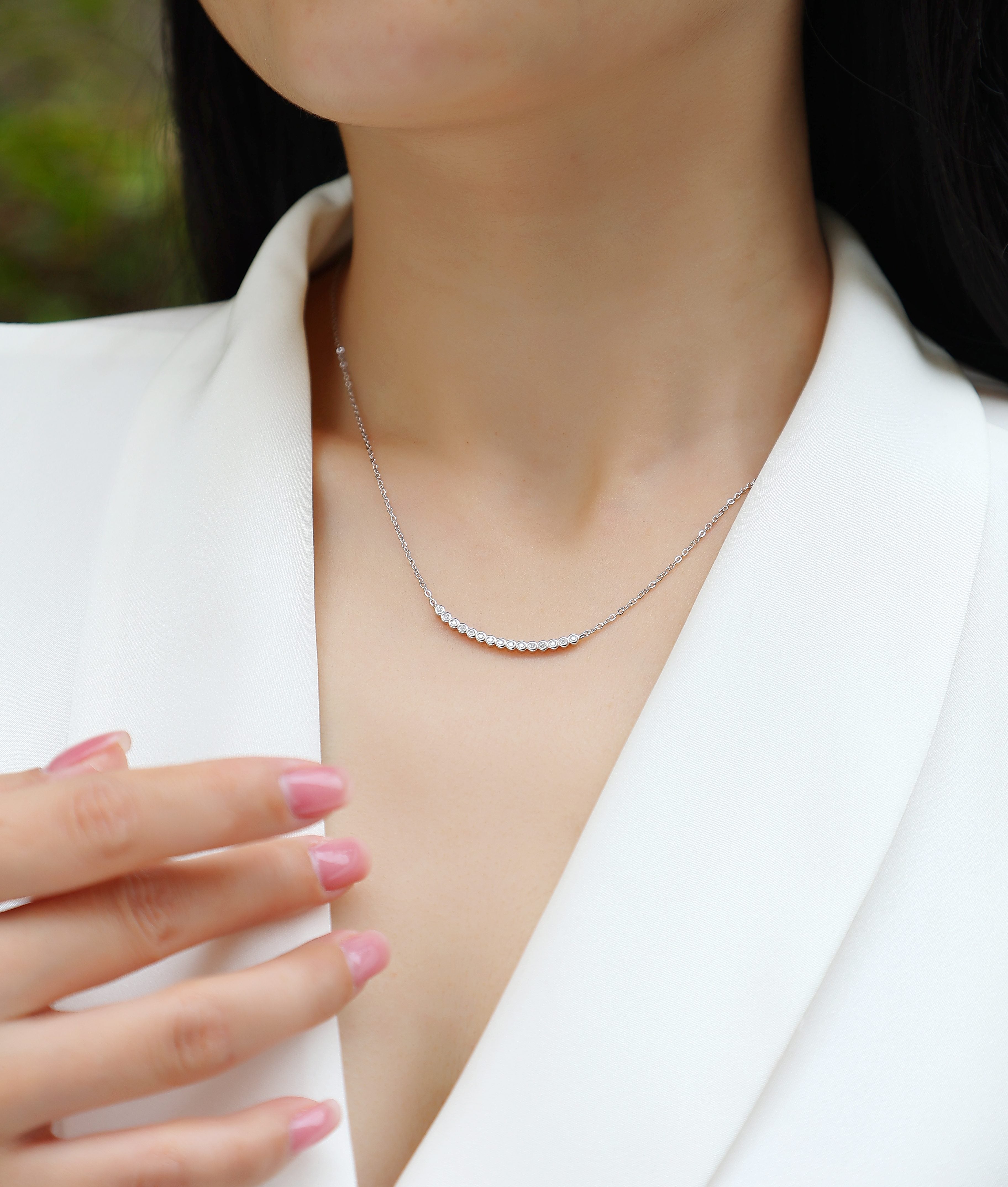 Floating World - Fashionable And Luxurious Diamond Jewelry Pendant Set With Moissanite S925 Sterling Silver And Platinum-plated