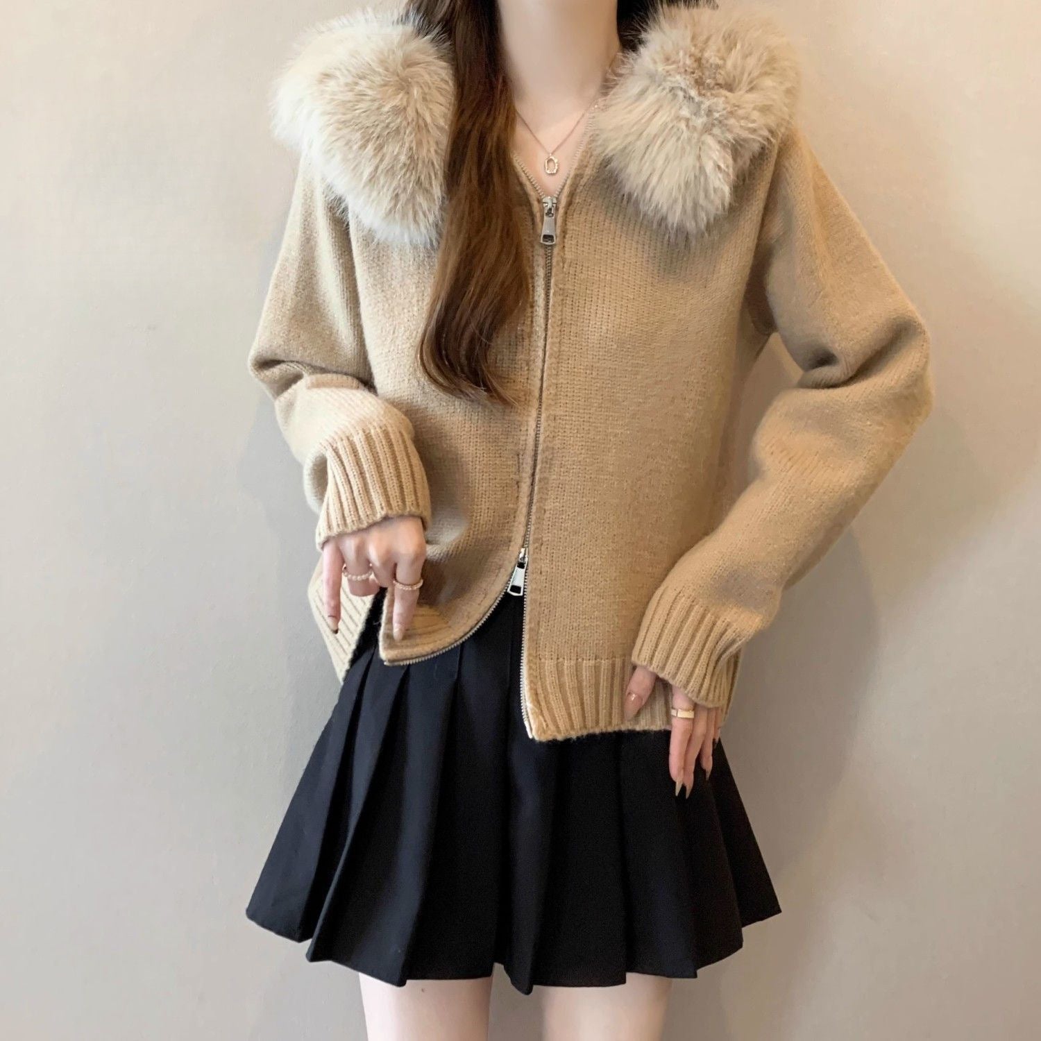 Loose-fitting Chic Knit Cardigan Top