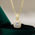 Women’s Moissanite Flower Pendant Necklace – 14K Gold Plated S925 | Diamond Sadaf