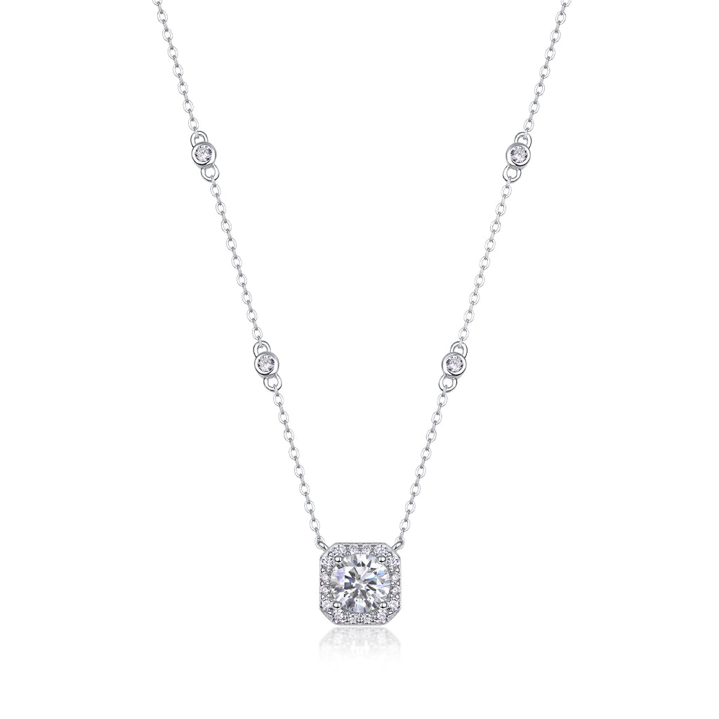 Flower Love - A Fashionable And Luxurious Diamond Jewelry Pendant Set With 1-carat Moissan Diamond S925 Sterling Silver And Platinum Plating
