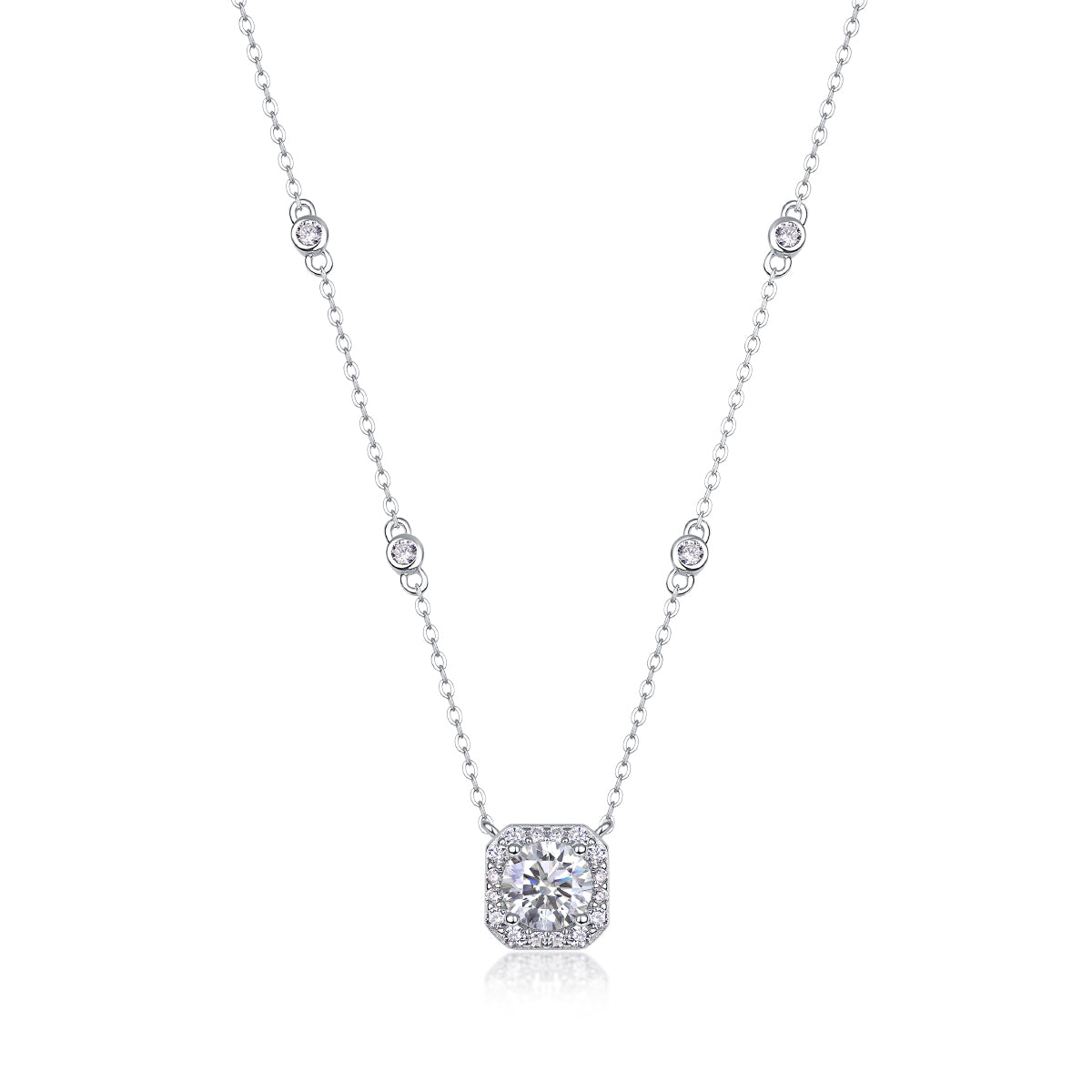 Flower Love - A Fashionable And Luxurious Diamond Jewelry Pendant Set With 1-carat Moissan Diamond S925 Sterling Silver And Platinum Plating