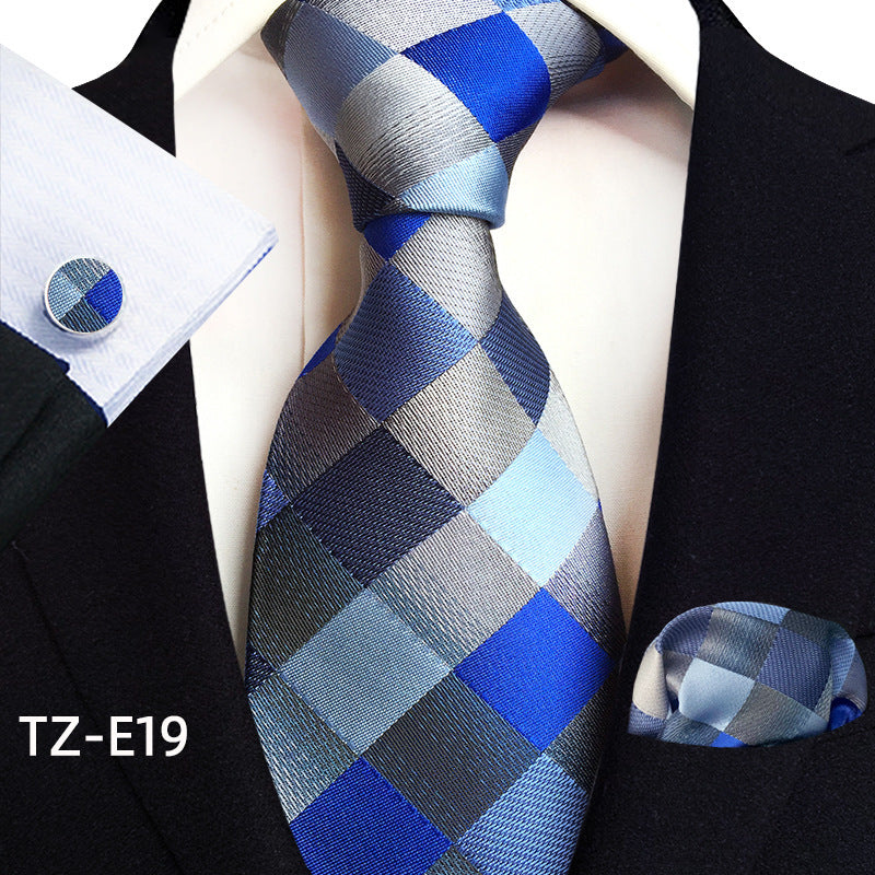 Paisley Tie Square Scarf Pocket Square Cufflinks Three-piece Set