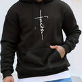 Casual Printed Hoodie With Drawstring