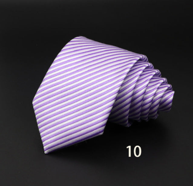 Striped British Gentleman Polyester Fiber Tie