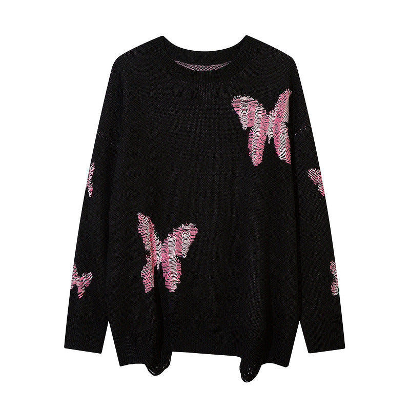 Butterfly New Crew Neck Sweater Casual