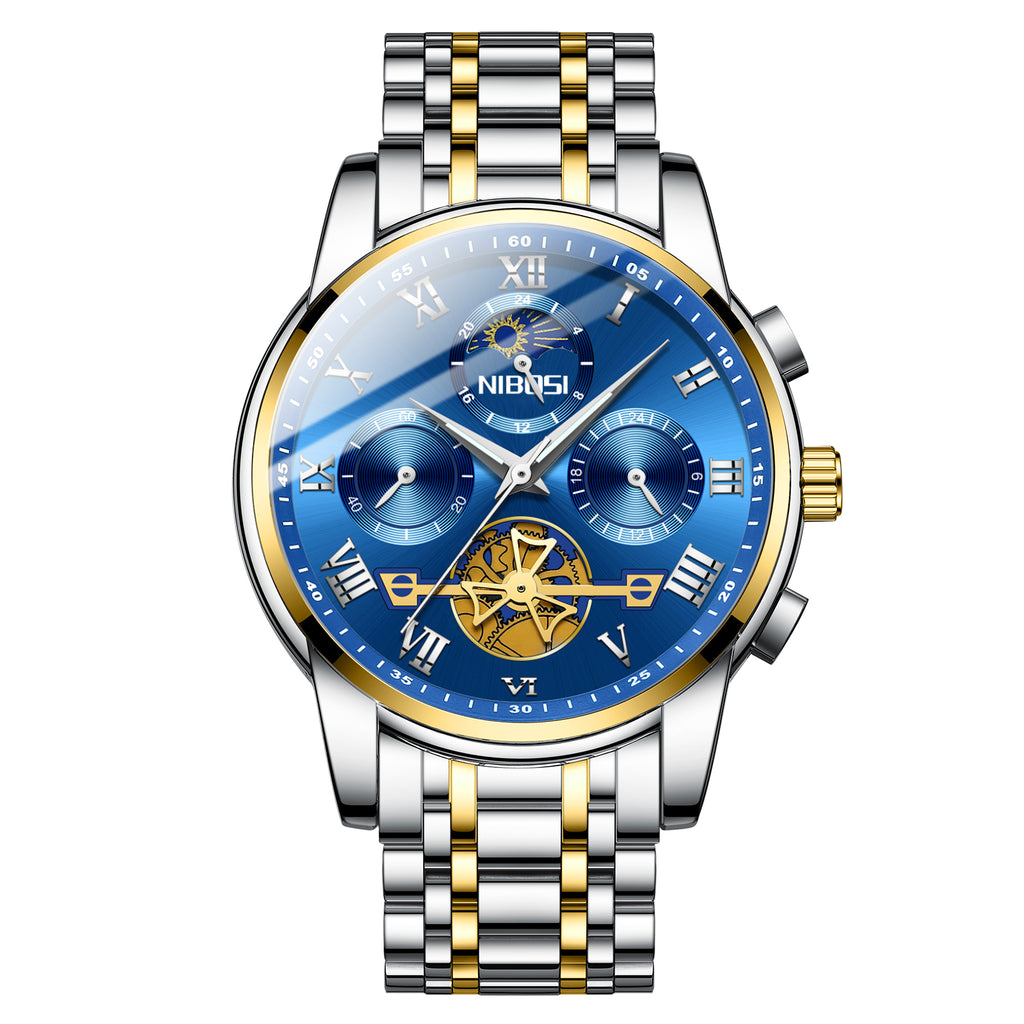 Casual Skeleton Mechanical Design Watch