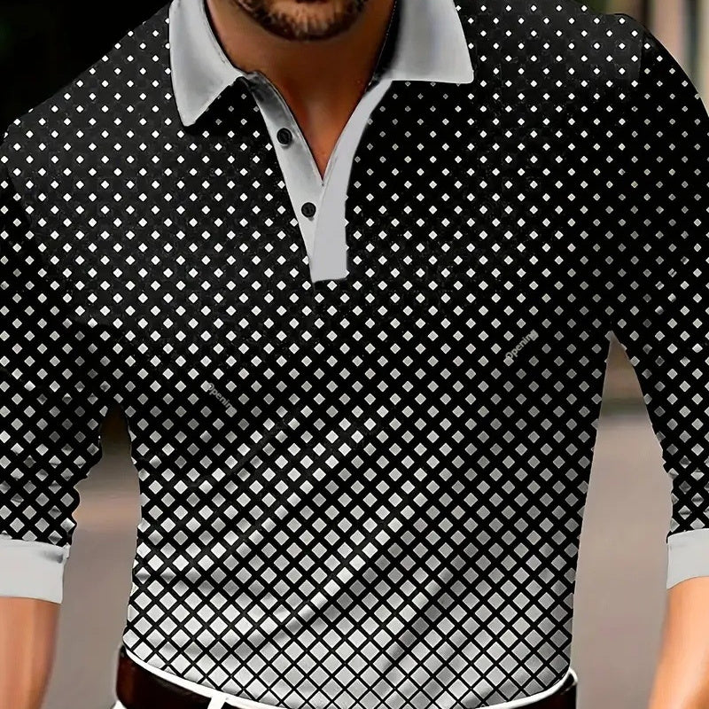 Design Button Long Sleeve Retro Loose Top