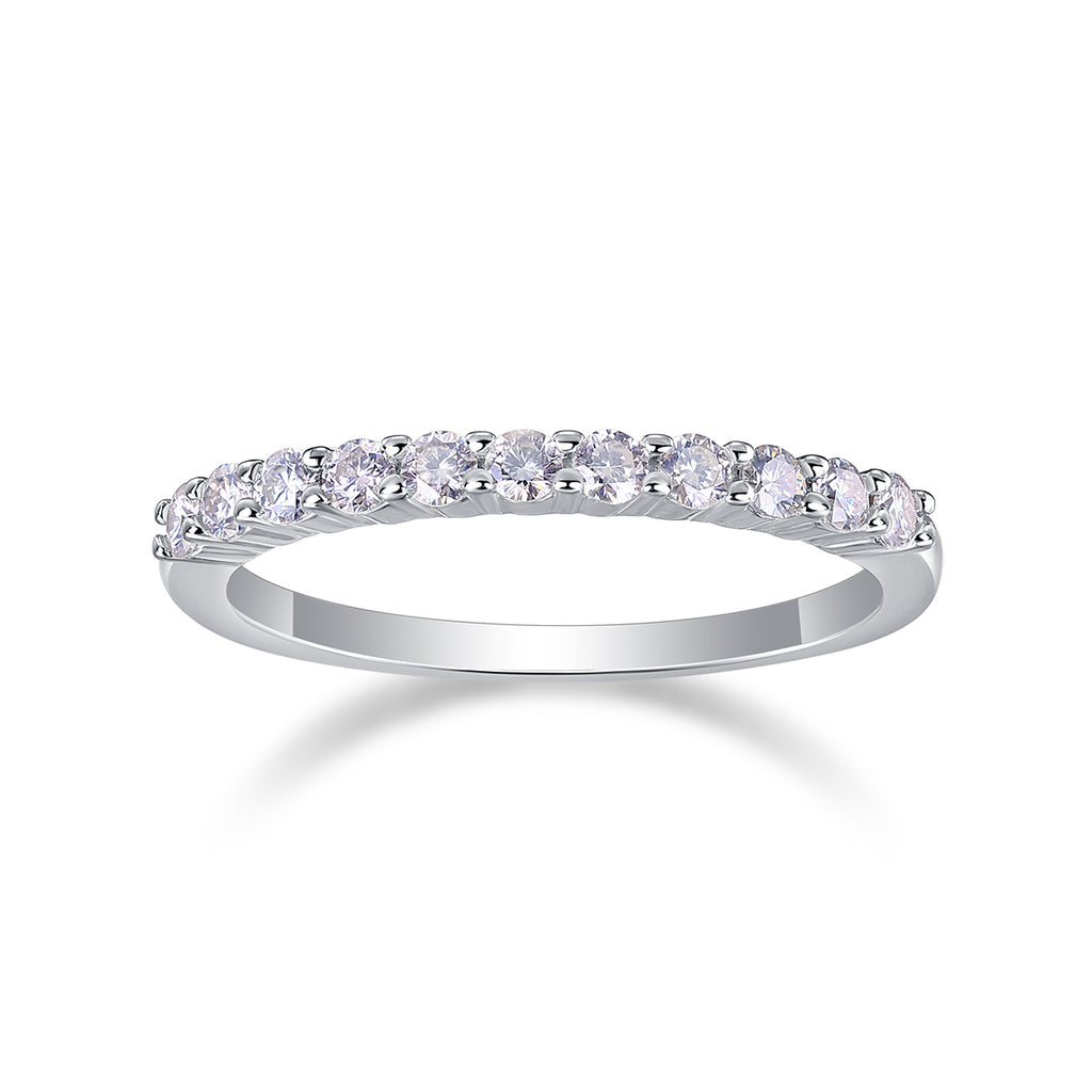 Galaxy Trajectory - A Wedding Ring Set With Top-quality Moissanite S925 Silver And Platinum-plated Diamond Can Be Inspected With A Diamond Pen