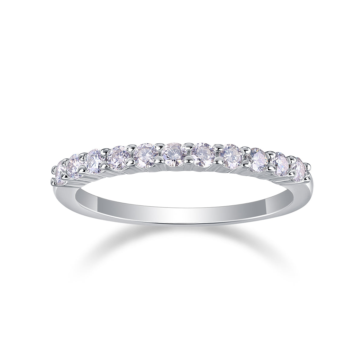 Galaxy Trajectory - A Wedding Ring Set With Top-quality Moissanite S925 Silver And Platinum-plated Diamond Can Be Inspected With A Diamond Pen
