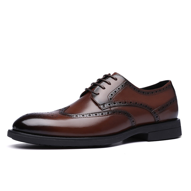 New Brogue Leather Shoes