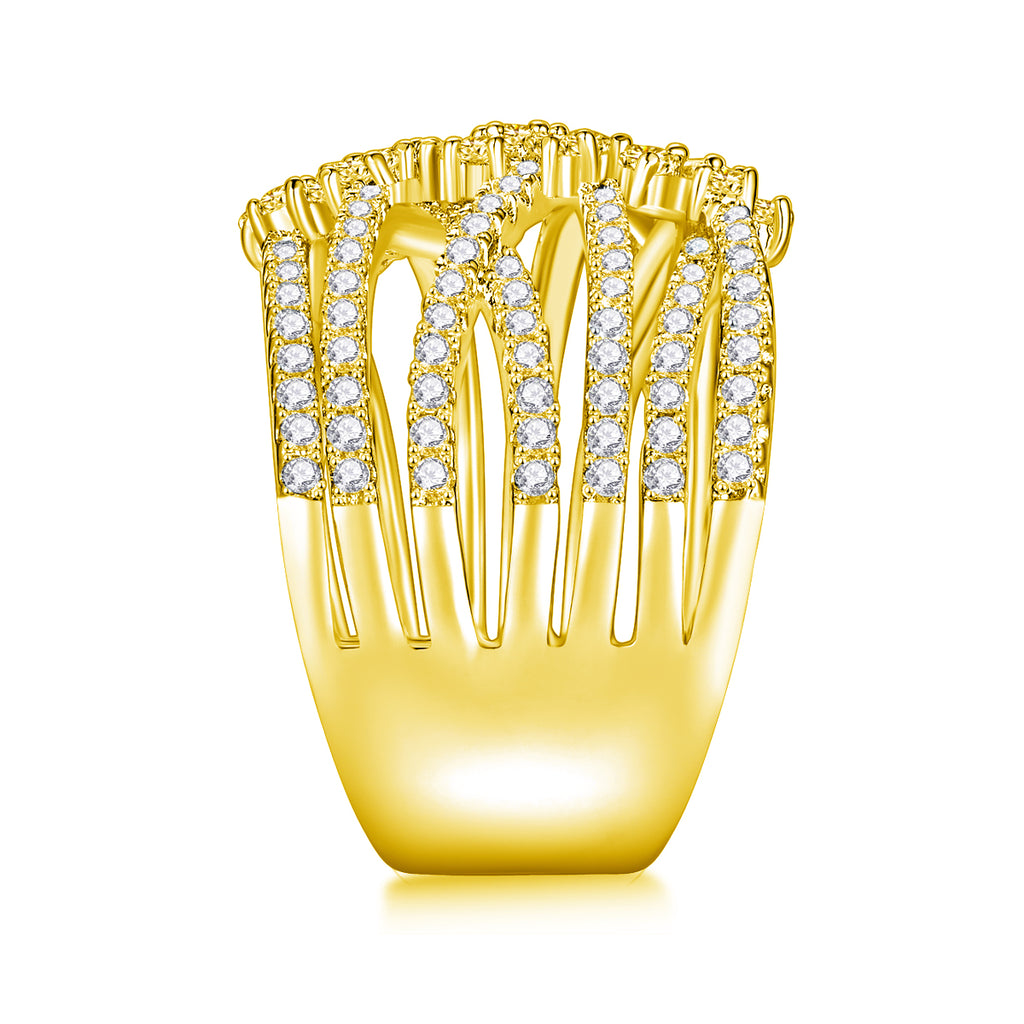 Winter Love Song - A Wedding Ring Set With Top-quality Moissanite S925 Silver And Platinum-plated Diamond Can Be Tested With A Diamond Pen. The Ring Is In Gold And Rose Gold