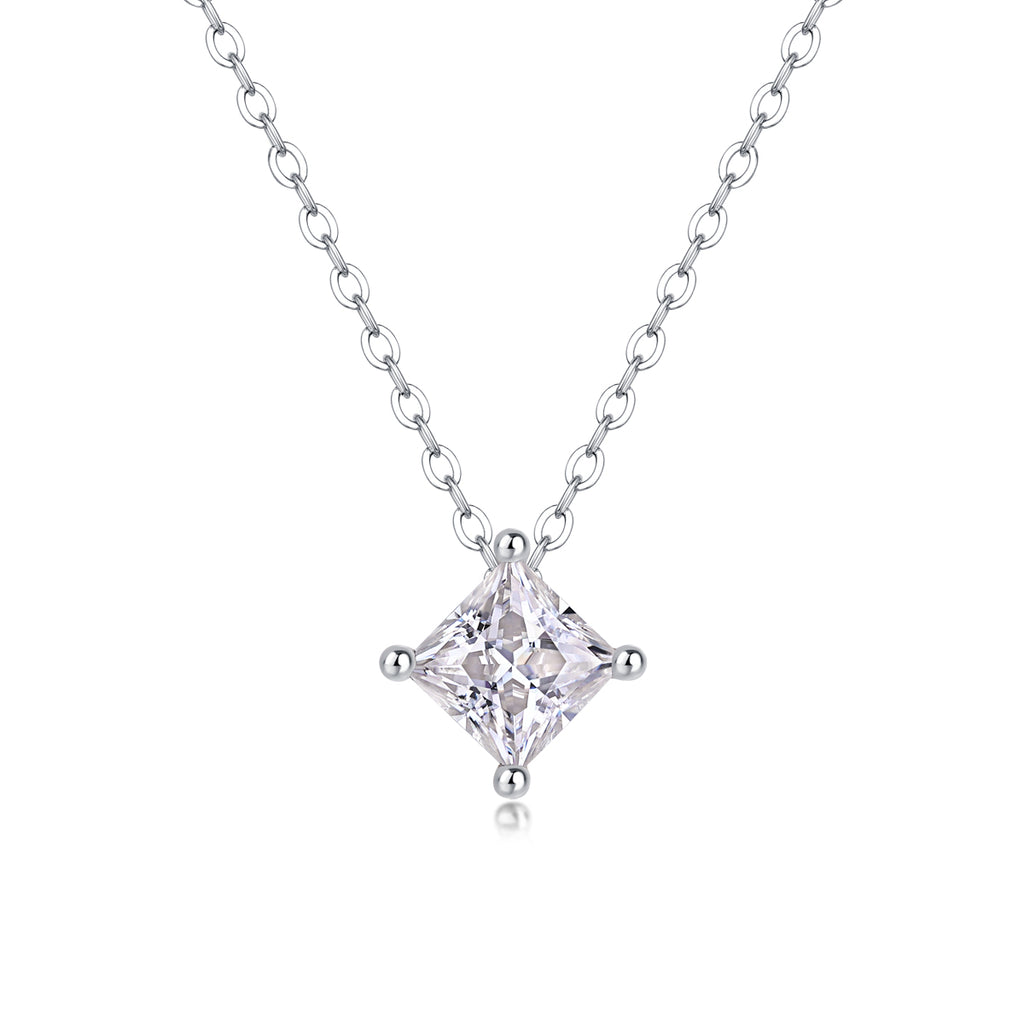 Stay Together - A Fashionable And Trendy Necklace Pendant Set With Top-quality Moissanite S925 And Silver Plated With Platinum Can Be Tested With A Diamond Pen.
