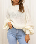 Solid Color Women's Loose Casual Sweater