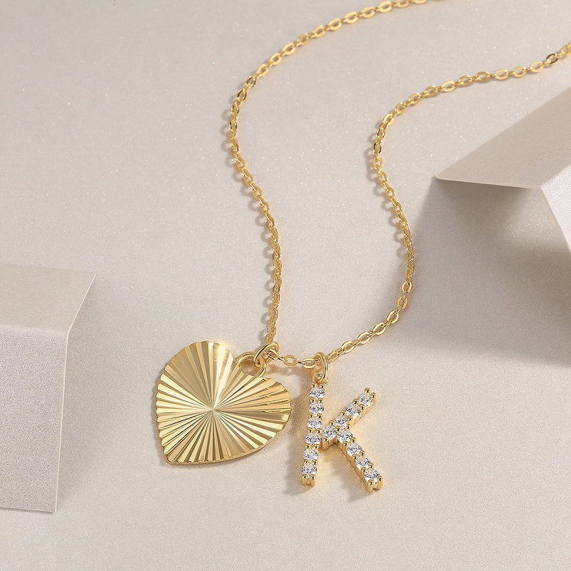 Heart Secret - A Fashionable And Trendy Necklace Pendant Set With Top-quality Moissanite S925 And Silver Plated With Gold Can Be Tested With A Diamond Pen