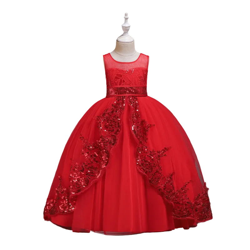 3D Lace Flower Girl  Dress