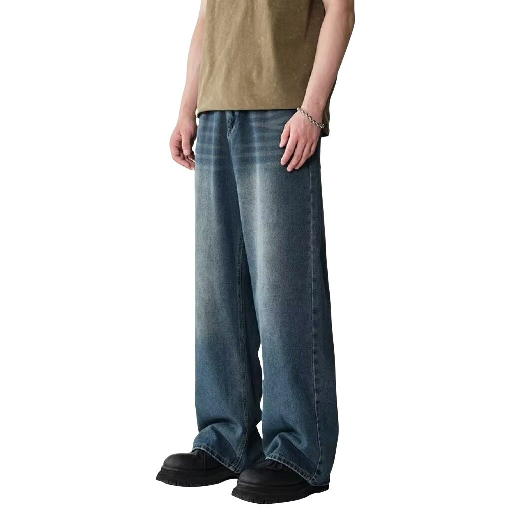 Mens Straight-Leg Denim Jeans