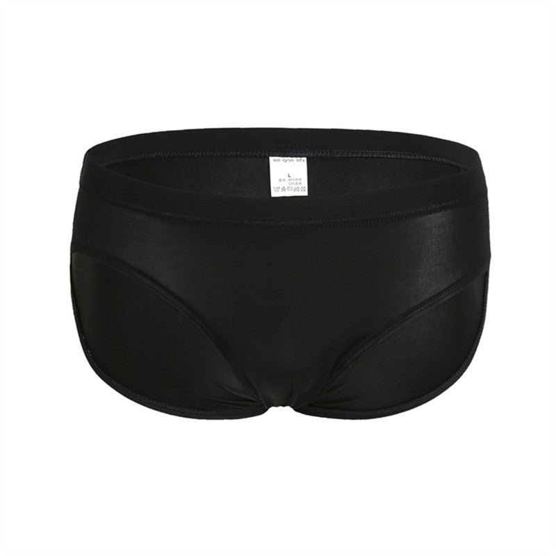 Ultra-thin Nylon Ice Silk Men's Underwear Comfortable Solid Color Transparent Trendy Men's Briefs