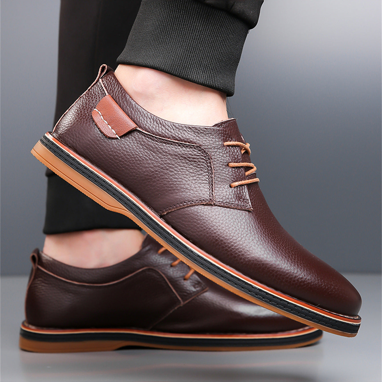 Leather Shoes Handmade Stitching