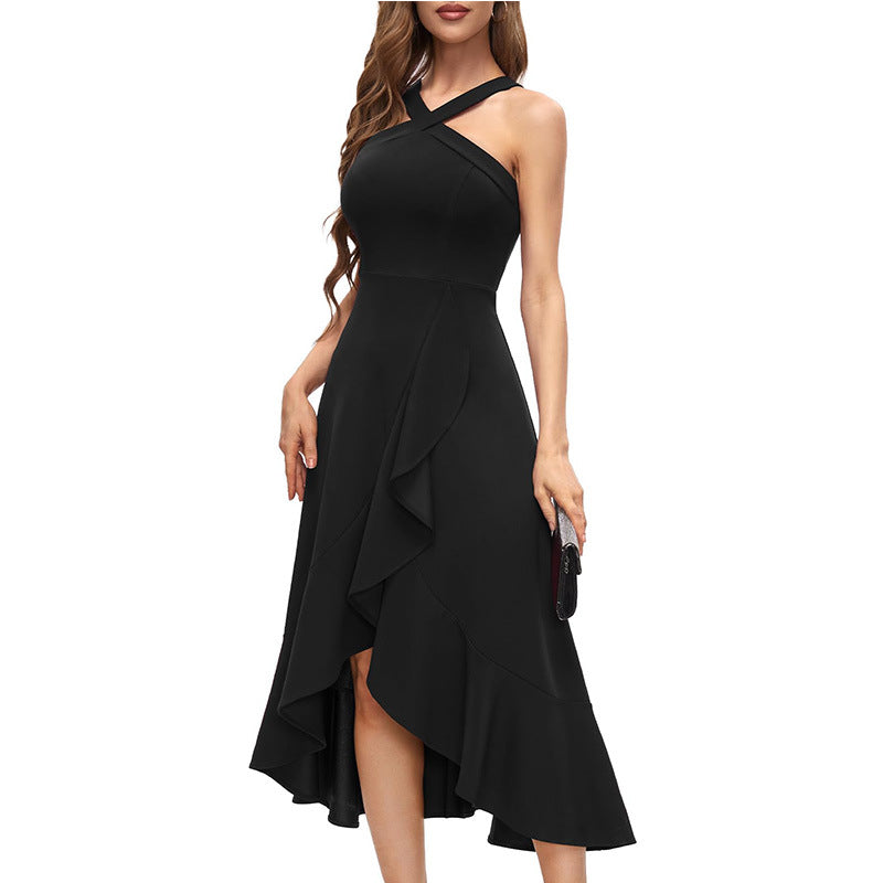 New Off-the-shoulder Bridesmaid Ruffle Women's Dress