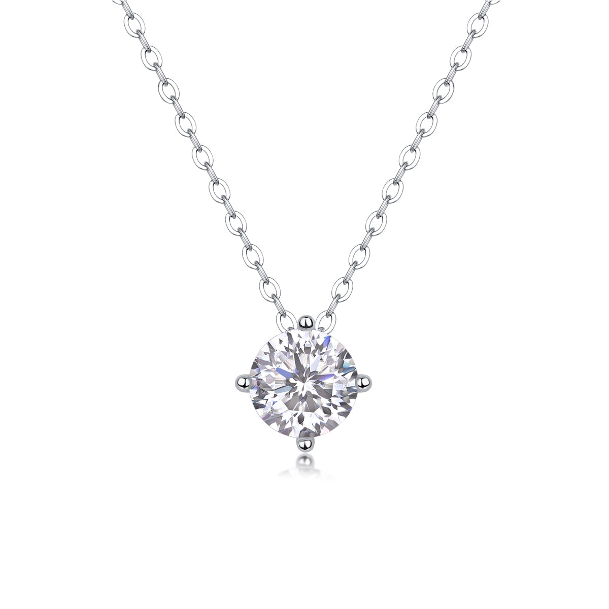True Heart - A Fashionable And Trendy Necklace Pendant Set With 1-carat Top-quality Moissanite S925 In Silver And Platinum Plating Can Be Tested With A Diamond Pen