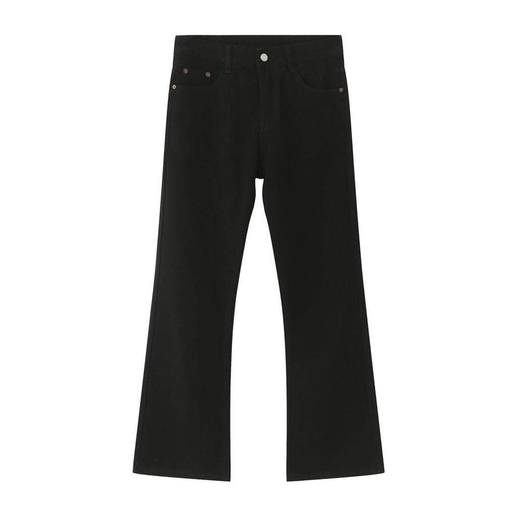 Versatile Basic Straight Fitted Boot-cut Jeans