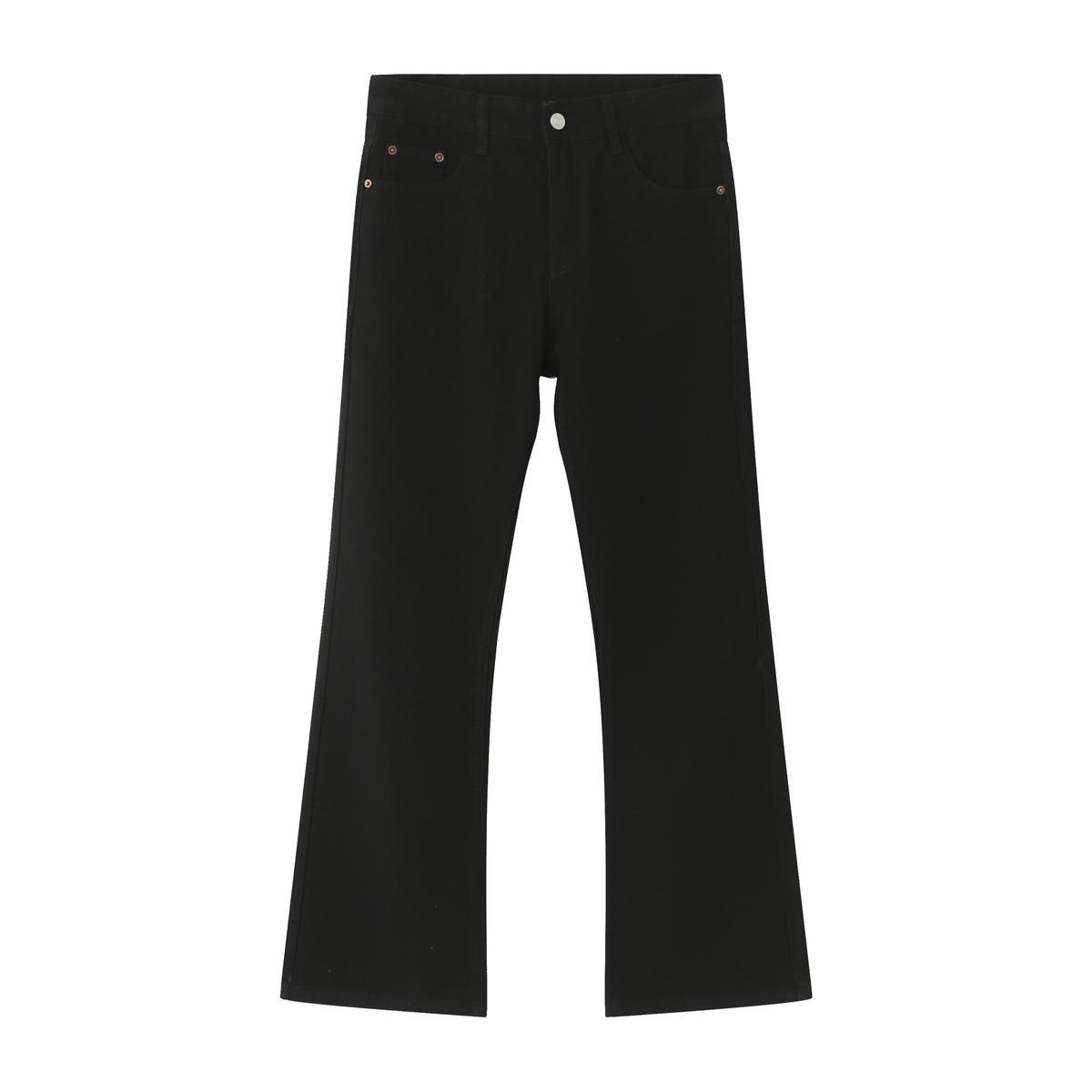 Versatile Basic Straight Fitted Boot-cut Jeans