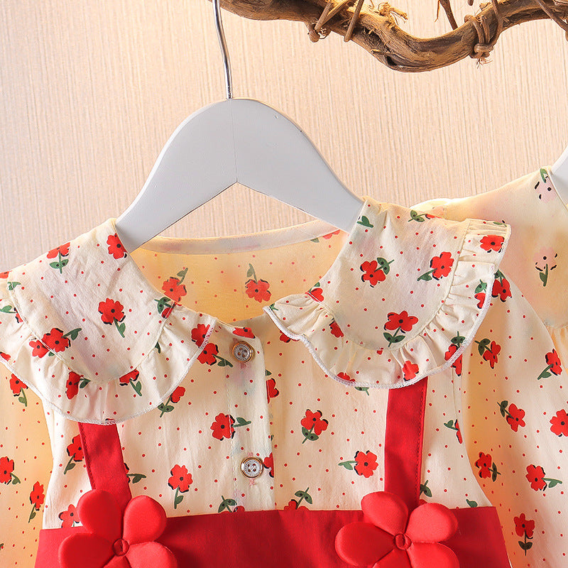 One And A Half Year Old Baby Toddler Autumn Skirt Baby Girl Clothes Cute Floral Skirt