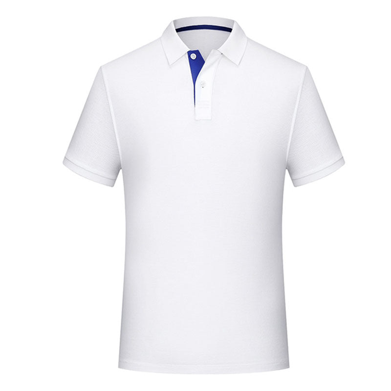 Solid Color Polo Collar Casual T-shirt