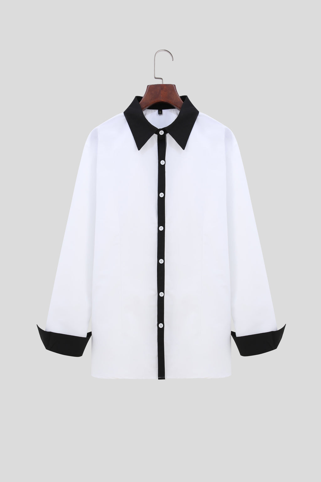 Business And Fashionable Long-sleeved Shirt With Contrasting Colors For A Teenage Man